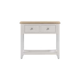 Tetbury Console Table With Shelf in Painted / Oak - thumbnail 2