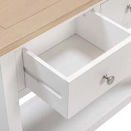 Tetbury Console Table With Shelf in Painted / Oak - thumbnail 6
