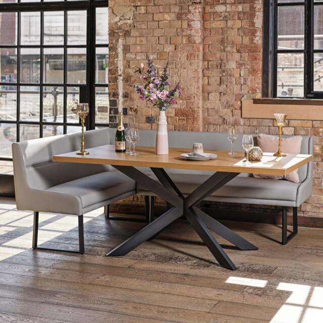 Jupiter Smoked Oak Dining Table 180cm - image 1