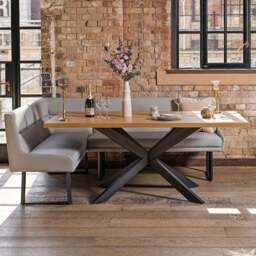 Jupiter Smoked Oak Dining Table 180cm - thumbnail 2
