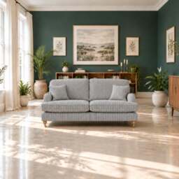 Eastbourne 3 Seater Sofa in Navy Stripe with Navy Stripe Cushions - thumbnail 1