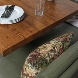 Soho 200cm Dining Table with Industrial Corner Bench in Olive - thumbnail 6