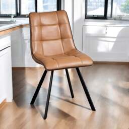Jack Spice Tan Dining Chair with Slate Grey Piping (Set of 2) - thumbnail 5