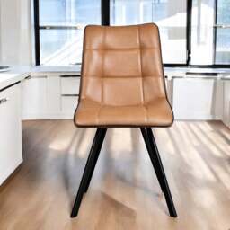 Jack Spice Tan Dining Chair with Slate Grey Piping (Set of 2) - thumbnail 6