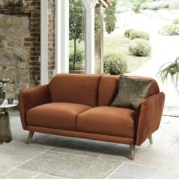 Tamar 2 Seater Sofa in Burnt Orange - thumbnail 2