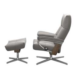Stressless David Recliner with Cross Base and Footstool - thumbnail 3