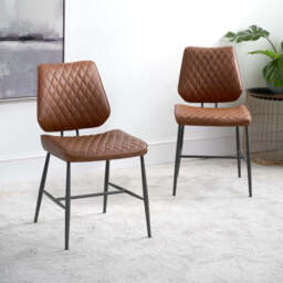 Adelaide 180cm Dining Table & 4 Digby Dining Chairs - Tan - thumbnail 4