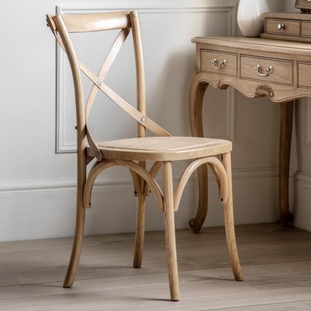 Cafe Chair Oak/Rattan (Set of 2) - image 1