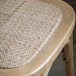 Cafe Chair Oak/Rattan (Set of 2) - thumbnail 3