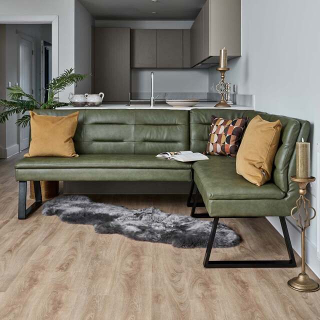 Industrial Corner Bench - Olive Green - image 1