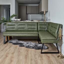 Industrial Corner Bench - Olive Green - thumbnail 3