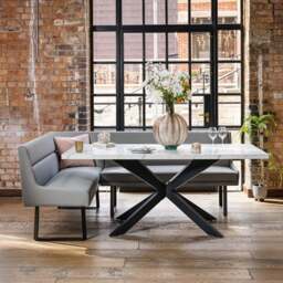 Jupiter Marble Effect Dining Table 180cm - thumbnail 1