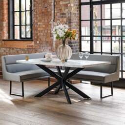 Jupiter Marble Effect Dining Table 180cm - thumbnail 2