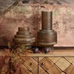 Glass Spirals Vase in Rust - thumbnail 2