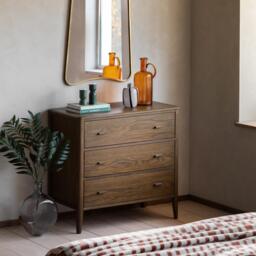 Camden 3 Drawer Chest Walnut - thumbnail 1