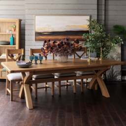 Ledbury 200-250cm Extending Dining Table with X Legs - thumbnail 3