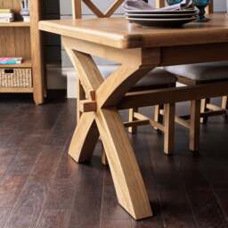 Ledbury 200-250cm Extending Dining Table with X Legs - thumbnail 5