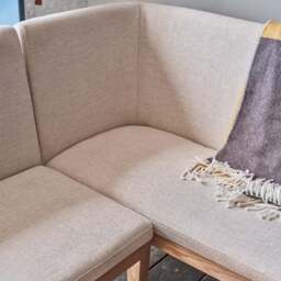 Hampton Beige Corner Bench - Right Hand Facing - thumbnail 6
