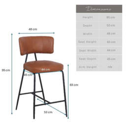 Admiral Caramel Bar Stool - thumbnail 6
