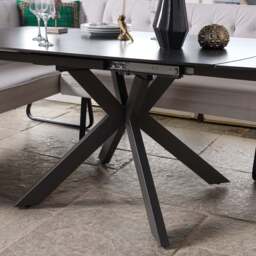 Saturn Dark Grey Motion Table with RHF Frampton Corner Bench - White - thumbnail 3