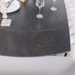 Saturn Dark Grey Motion Table with RHF Frampton Corner Bench - White - thumbnail 5