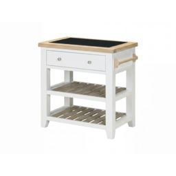 Bibury Small Kitchen Island in Painted / Oak - thumbnail 3