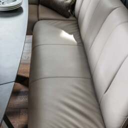 Saturn 130-190cm Motion Table Dark Grey & Sonoma Corner Bench & Low 160cm Bench in Putty - thumbnail 5