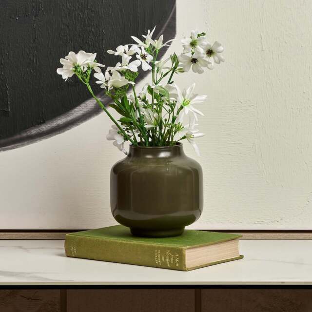 Glass Base Vase in Green Gold - Small - image 1