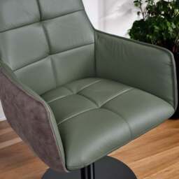 Arno Green Real Leather Dining Chair (Set of 2) - thumbnail 5