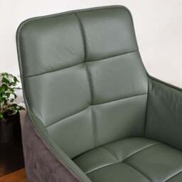 Arno Green Real Leather Dining Chair (Set of 2) - thumbnail 4