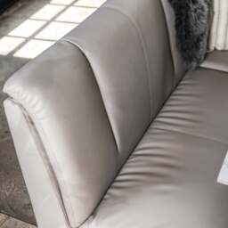 Saturn 135cm Dining Table White & Sonoma Corner Bench in Putty - thumbnail 6