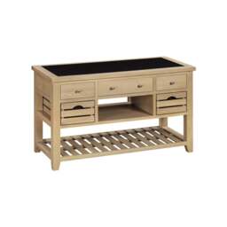 Bibury Large Kitchen Island in Natural Oak - thumbnail 3