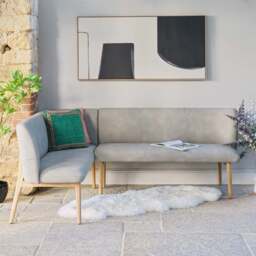 Fairmile Corner Right Hand Facing Bench - Misty - thumbnail 1