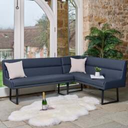 Jupiter Corner Bench in Navy - Left Hand Facing - thumbnail 2