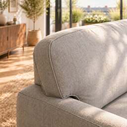 Eastbourne 3 Seater Sofa in Grey with Grey Stripe Cushions - thumbnail 4