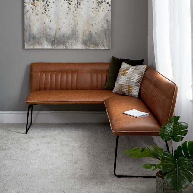Hardy Corner Bench - Tan (Right Hand Facing) - image 1