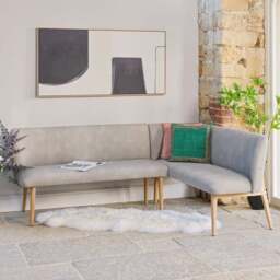 Fairmile Corner Left Hand Facing Bench - Misty - thumbnail 2