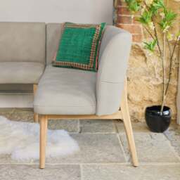 Fairmile Corner Left Hand Facing Bench - Misty - thumbnail 4