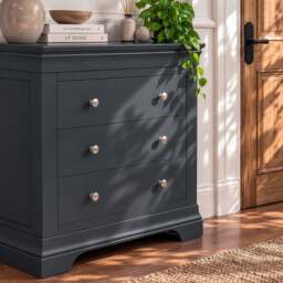 Provence 3 drawer chest in Black - thumbnail 6