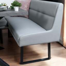 Jupiter 180cm - Faux Concrete - Dining Table & RHF Corner Bench in Light Grey - thumbnail 4