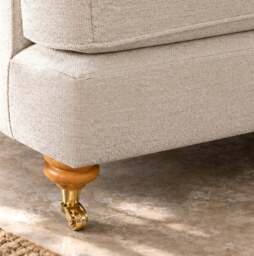 Eastbourne Armchair in Natural with Navy Stripe Cushion - thumbnail 4