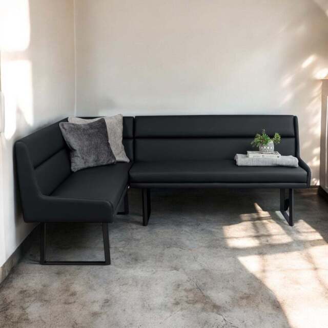 Jupiter Corner Bench in Black RHF - image 1