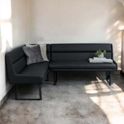 Jupiter Corner Bench in Black RHF - thumbnail 1