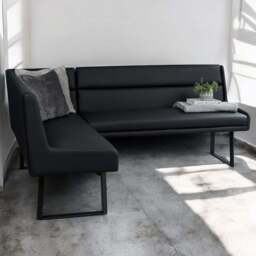Jupiter Corner Bench in Black RHF - thumbnail 2