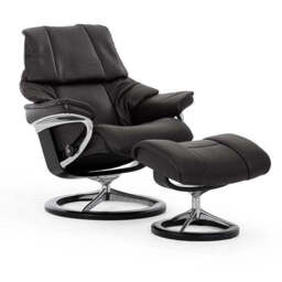 Stressless Reno Recliner With Signature Base & Footstool - thumbnail 3