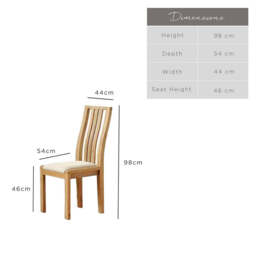 Bosco Dining Chair (cream fabric) - thumbnail 2