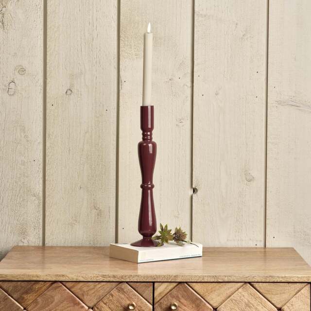 Royal Glass Candle Stick in Cherry - Large