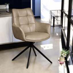 Jill Mushroom Brown Dining Chair - thumbnail 1