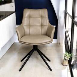 Jill Mushroom Brown Dining Chair - thumbnail 2