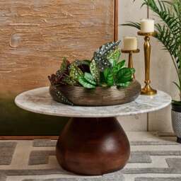 Metal Bowl Tray in Brass Finish - Medium - thumbnail 2